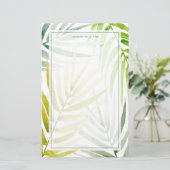 Schattenpalmen Briefpapier (Stehend Vorderseite)