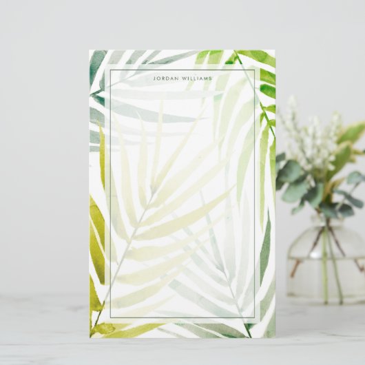 Schattenpalmen Briefpapier (Stehend Vorderseite)