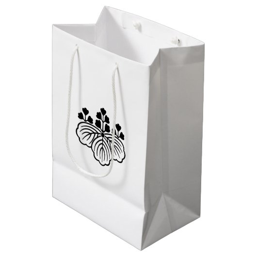 Schattenpaulownia mit 5-3 Blüten Mittlere Geschenktüte (Vorderseite Schrägansicht)