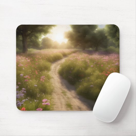 Schattenpfad auf der Wiese der Wildblume Mousepad (Mit Mouse)