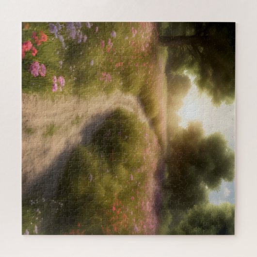 Schattenpfad auf der Wiese der Wildblume Puzzle (Horizontal)