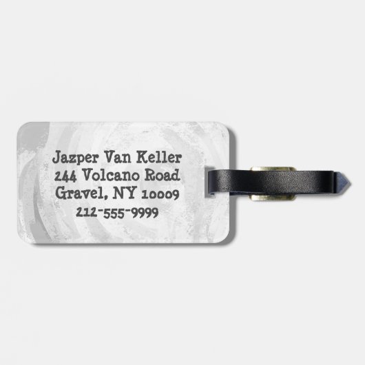 Schattenpuppen Gepäckanhänger (Rückseite horizontal)