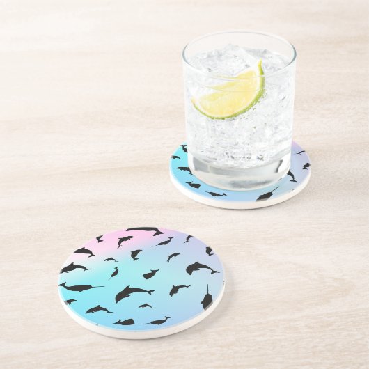 Schattenregenhai Getränkeuntersetzer (Seite)