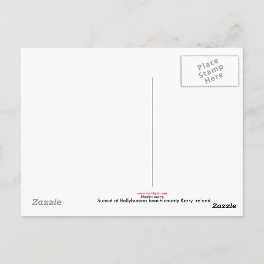 Schattenrennen-Postkarte Postkarte (Rückseite)