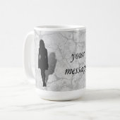 Schattenriss einer Frau Kaffeetasse (Vorderseite Links)