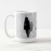 Schattenriss einer Frau Kaffeetasse (Links)