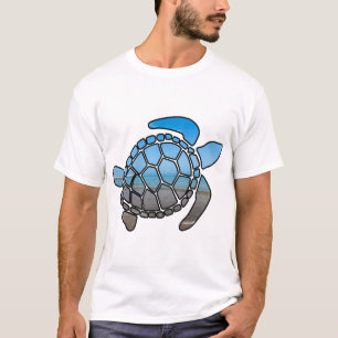 Schattenriss einer Meeresschildkröte auf sommerlic T-Shirt