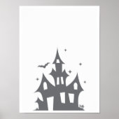 Schattenriss Halloween-Hausposter Poster (Vorne)