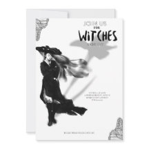 Schattenriss Hexe Halloween-Party-Einladung