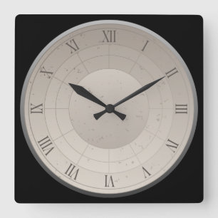 Schattenrömische Zahl Quadratische Wanduhr