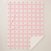 Schattenrosa Kariert Sherpadecke (Vorderseite)