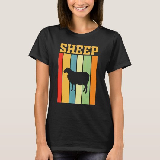 Schattenschatten in Retrofarben T-Shirt (Vorderseite)