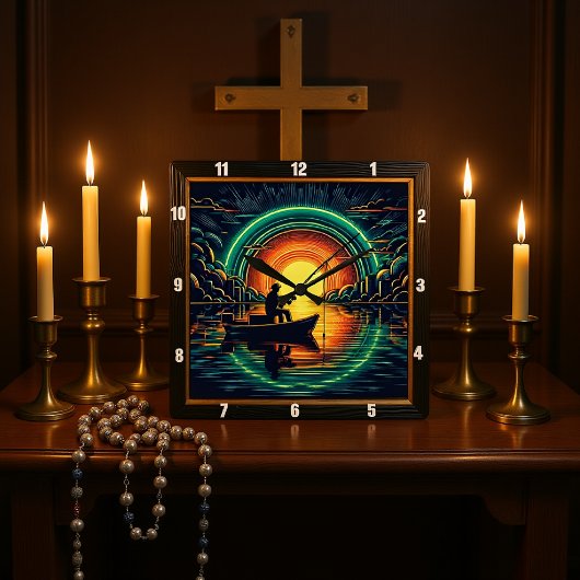 Schattensee Quadratische Wanduhr