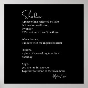 SchattenSelbstreflexion Ermutigung Inspirationsged Poster