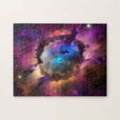 Schattenspendenfigur in der Nebel-Wolkenlandschaft Puzzle (Horizontal)