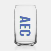 Schattentext Drei Anfänglich Modernes Monogramm Dosenglas (Vorderseite)