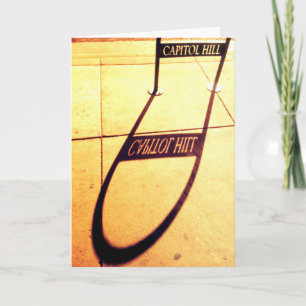 Schattenzeichen der Hauptstadt Feiertagskarte