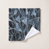 Schattierblau Badhandtuch Set (Waschlappen)