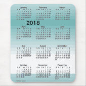 Schattiert Großdruck-Türkis 2018 Kalender durch Mousepad (Vorne)