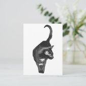 Schattierte Katze jubelt Postkarte (Stehend Vorderseite)