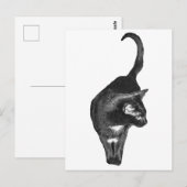 Schattierte Katze jubelt Postkarte (Vorne/Hinten)
