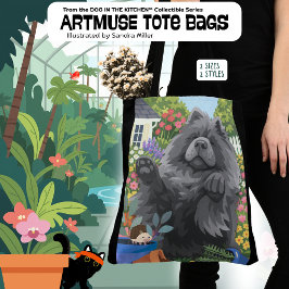 SCHATTIERTE LADY die Blaue Chow Tasche