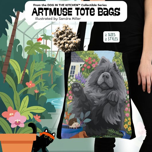 SCHATTIERTE LADY die Blaue Chow Tasche