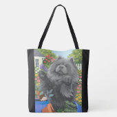 SCHATTIERTE LADY die Blaue Chow Tasche (Rückseite)