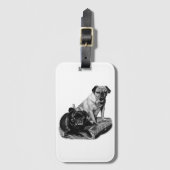 Schattierte Reisen, Pug-ID Gepäckanhänger (Vorderseite Vertikal)