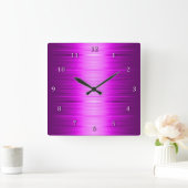 Schattierte rote HimbeerAmethyst quadratische Wanduhr (Zuhause)