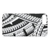 Schattierte samoaische inspirierte Tätowierung Case-Mate iPhone Hülle (Rückseite (Horizontal))