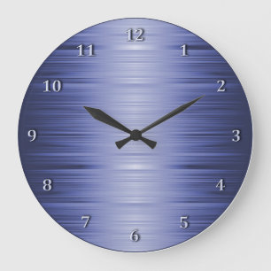 Schattierte Saphir-Marine-Blau-Wanduhr Große Wanduhr