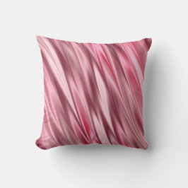 Schattierte Streifen des Flamingos rosa Satin Kissen