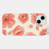 Schattierter Floral Print Phone Case (Rückseite (Horizontal))