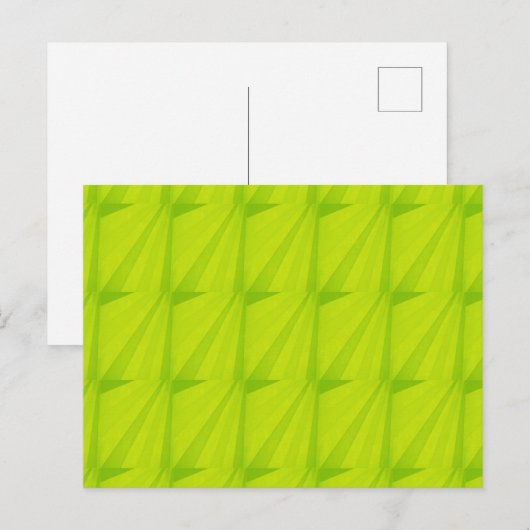 Schattierter grüner Blitz Postkarte (Vorne/Hinten)