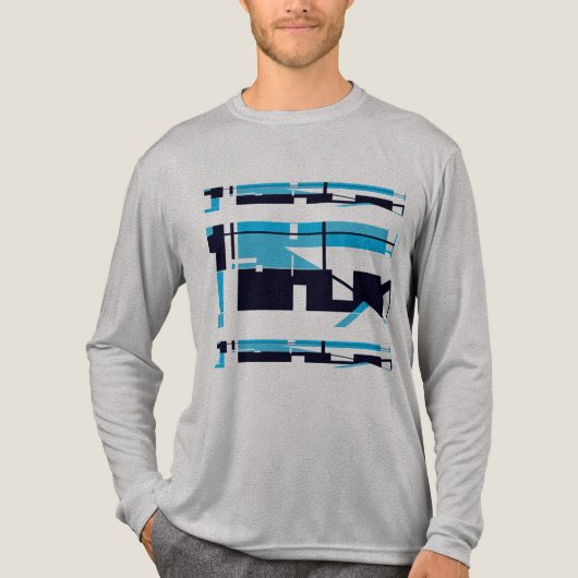 Schattierter, hellblauer, horizontaler Südwestausb Tri-Blend Shirt (Vorderseite)