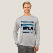 Schattierter, hellblauer, horizontaler Südwestausb Tri-Blend Shirt (Volle Vorderseite)