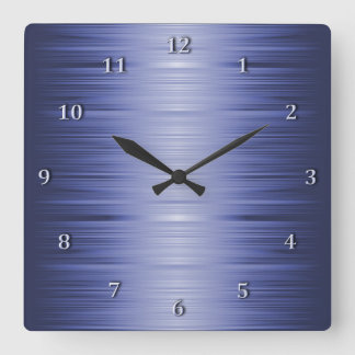 Schattierter Saphire Navy Blue Square Wall Uhr