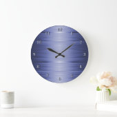 Schattierter Saphire Navy Blue Wall Clock Große Wanduhr (Zuhause)