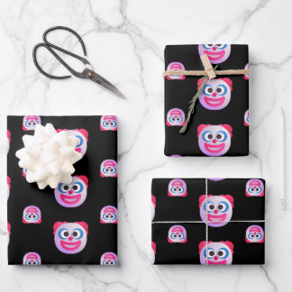 Schattiertes Clowface Emojis Custom Color Niedlich Geschenkpapier Set
