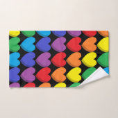 Schattiertes Regenbogen-Schwarz Badhandtuch Set (Handtuch)