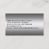 Schattierungen an grauen Standard-Visitenkarten Visitenkarte (Rückseite)