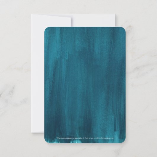 Schattierungen aquamariner moderner Kunst speicher Save The Date (Rückseite)