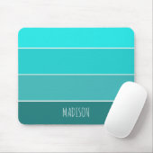 Schattierungen Aquamariner personalisierter Sitten Mousepad (Mit Mouse)