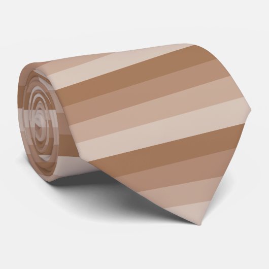 Schattierungen aus cremebraunen Streifen Krawatte (Gerollt)