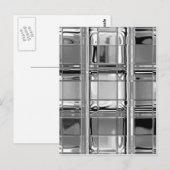 Schattierungen aus grauem Glasmosaik Postkarte (Vorne/Hinten)