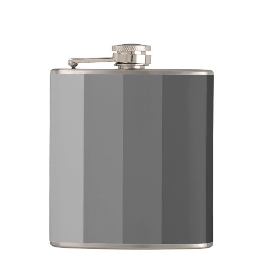Schattierungen aus grauem Vinyl-Wrapped Flask Flachmann (Vorderseite)