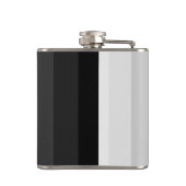 Schattierungen aus grauem Vinyl-Wrapped Flask Flachmann (Rückseite)