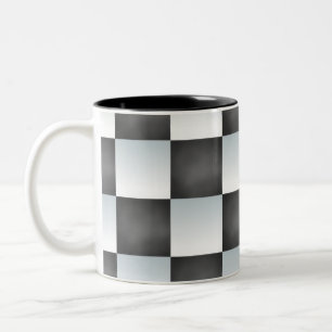 Schattierungen aus Schwarz und Weiß Zweifarbige Tasse
