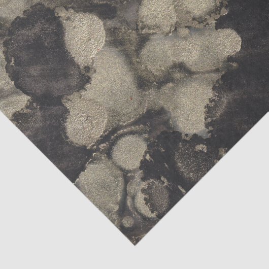 Schattierungen aus schwarzem und goldenem Gewebe Seidenpapier (Ausschnitt)